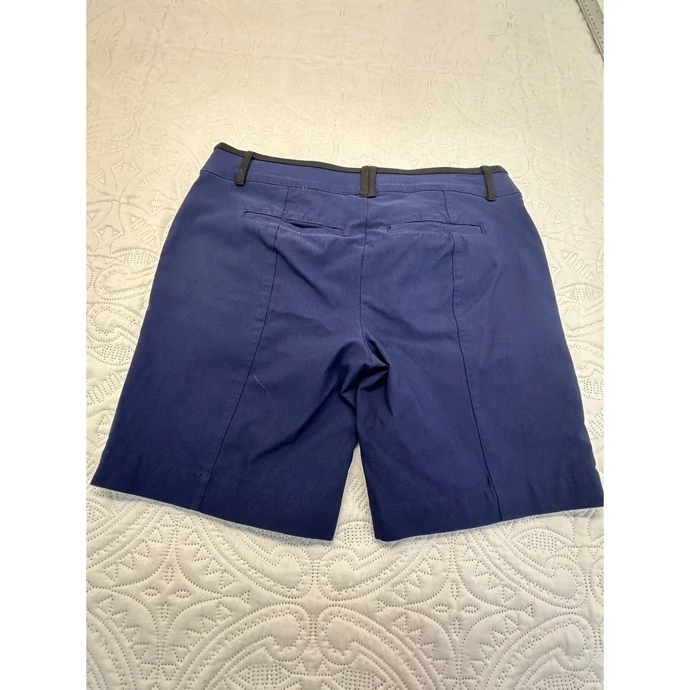 Simply Vera Vera Wang Navy Blue Stretch Shorts Womens Small Pockets Casual